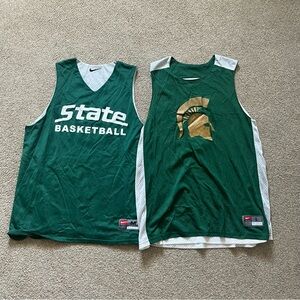 Nike Michigan State pair of reversible jerseys, M and L